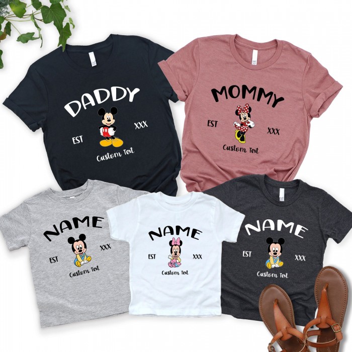 Custom Name Family Disney Shirt,Personalized Family Matching Shirt,Custom Disneyworld Shirt, Disney Family Vacation Shirt