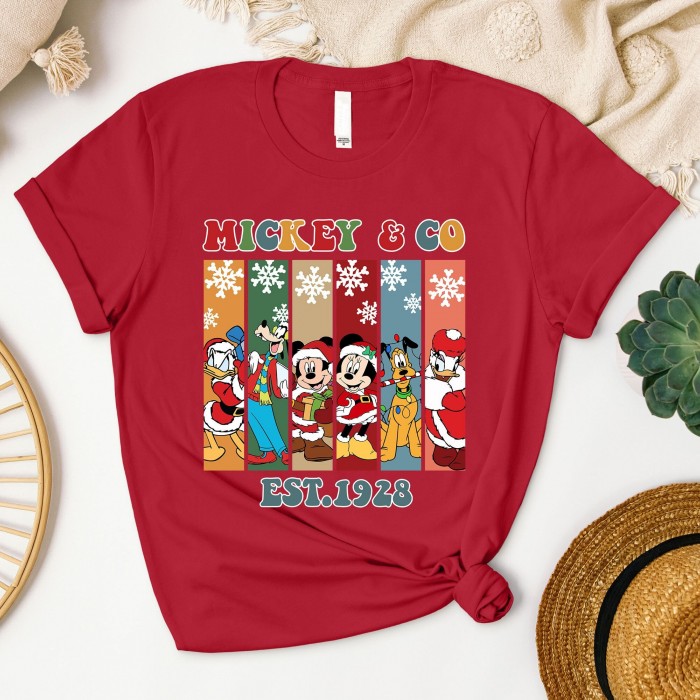 Mickey And Co 1928 Christmas Shirt, Mickey And Friend Christmas Shirt