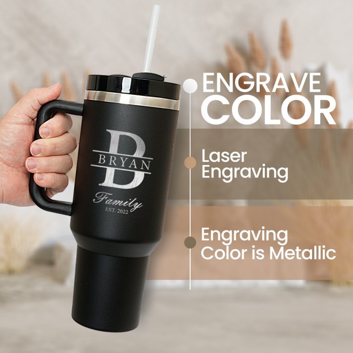 Custom Logo 40oz  Tumbler With Handle & Straw, 40oz Tumbler