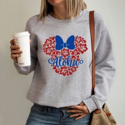 Disney Aloha Sweatshirt, Mickey Hibiscus Hoodie, Hawaiian Mickey Sweatshirt, Disneyland Travel Sweatshirt, Aloha Hawaii Sweatshirt