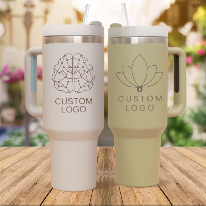 Custom Logo 40oz  Tumbler With Handle & Straw, 40oz Tumbler