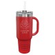 Custom Logo 40 oz Stainless Steel Travel Mug with Handle, Insulated Travel Mug