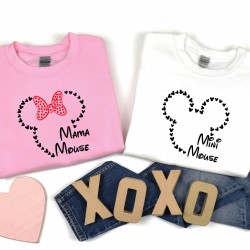 Minnie Mouse Bow Sweatshirt,Disney Mother Sweatshirt,Minnie Mouse Sweatshirt, Disney Women Sweatshirt, Gift For Mother Day, Disney Trip Sweater