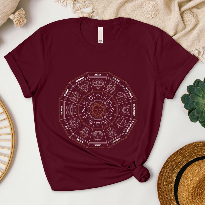 Zodiac Wheel Shirt, Horoscope Shirt, Zodiac Signs Shirt,Astrology Gift