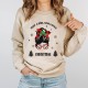 Just A Girl Who Loves Christmas Sweatshirt, Messy Bun Christmas Sweatshirt