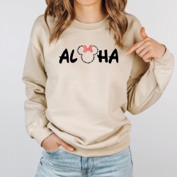 Aloha Disney Sweatshirt, Hawaiian Disneyworld Sweatshirt, Disney Vacation Sweatshirt, Family Matching Disney Top