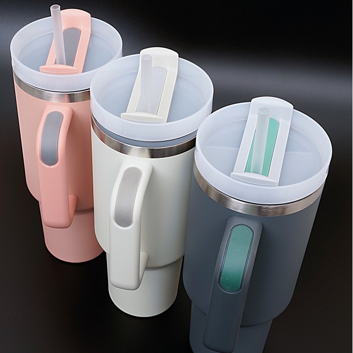 Custom Logo 40oz  Tumbler With Handle & Straw, 40oz Tumbler